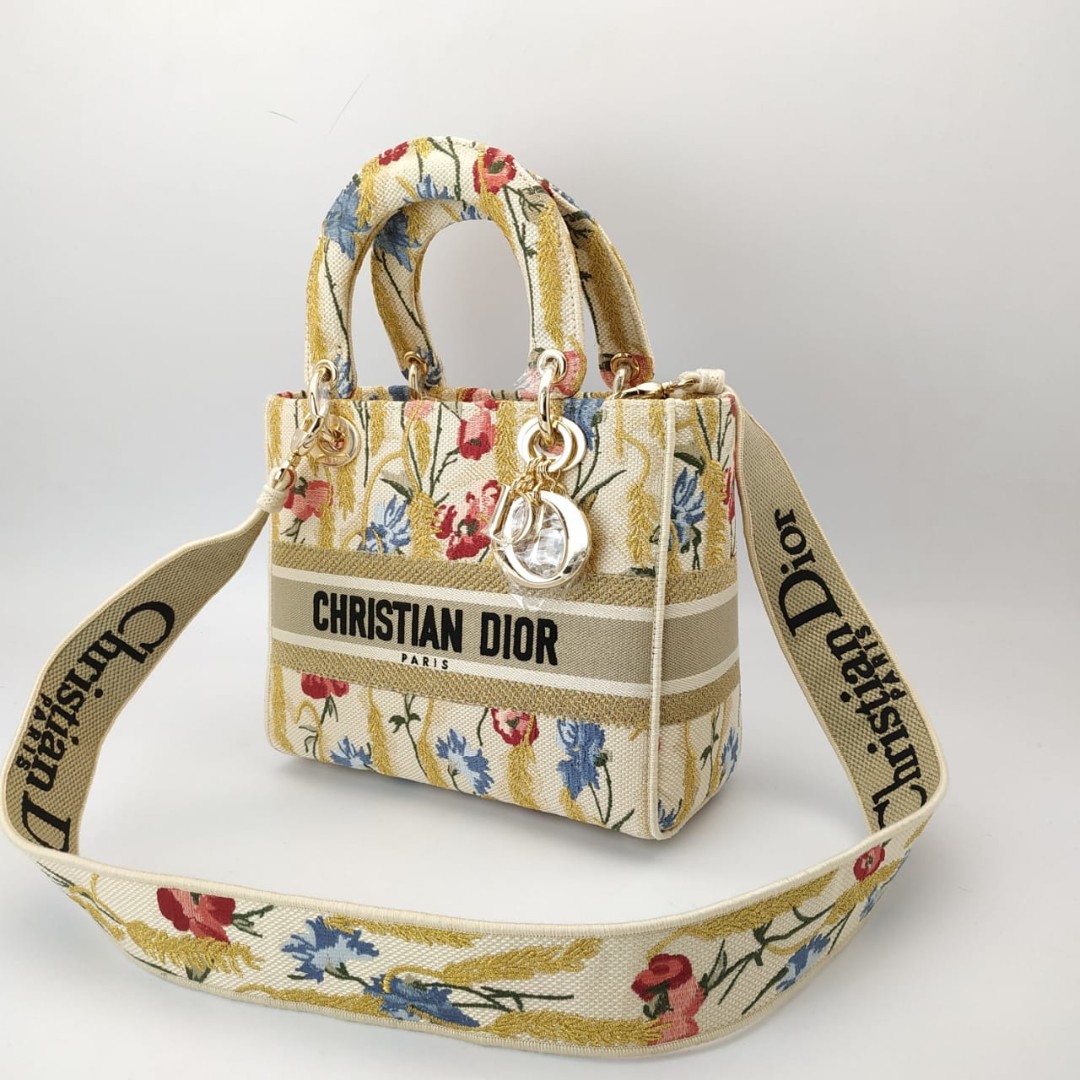 Текстильная сумка леди Christian Dior