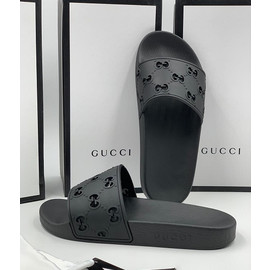 Женские черные шлепки Gucci
