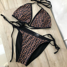 Купальник раздельный Fendi коричневый