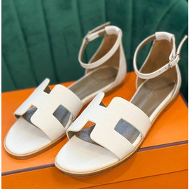 Белые босоножки Hermes Santorini