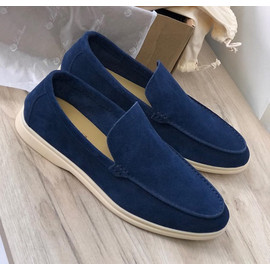 Мужские синие лоферы Loro Piana