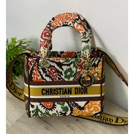 Сумка из текстиля Christian Dior Lady D-Lite Medium 24 см