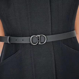 Женский черный кожаный ремень Dior