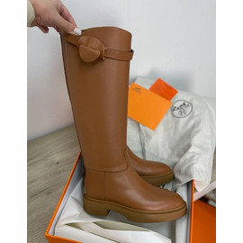 Женские сапоги Hermes коричневые