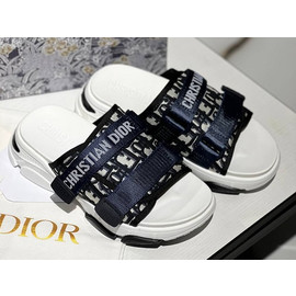 Синие шлепанцы Christian Dior