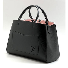 Кожаная сумка Louis Vuitton Marelle Tote MM черная