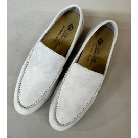 Замшевые лоферы Loro Piana Summer Walk белые