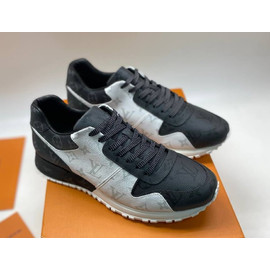 Мужские кроссовки Louis Vuitton Run Away белые с черным