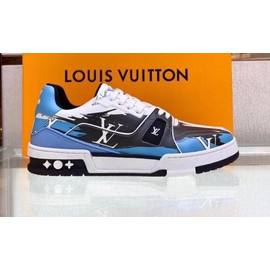 Голубые кроссовки Louis Vuitton Trainer