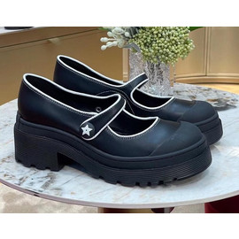 Кожаные женские туфли Christian Dior черные