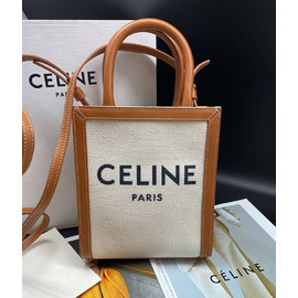 Женская вертикальная сумка Celine Cabas Mini белая
