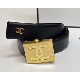 Женский черный кожаный ремень Chanel