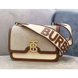 Женская сумка из текстиля Burberry TB белая