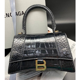 Женская кожаная сумка Balenciaga Hourglass Small черная Женская кожаная сумка Balenciaga Hourglass Small черная