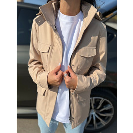 Женская бежевая куртка на молнии Loro Piana