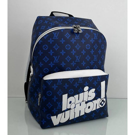Мужской синий рюкзак Louis Vuitton Discovery Monogram Eclipse