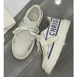 Белые c голубым сникерсы Christian Dior ID