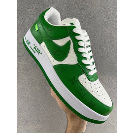 Мужские кроссовки Nike Air Force 1 | Louis Vuitton by Virgil Abloh зеленые