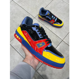 Кожаные кроссовки Louis Vuitton Trainer цветные