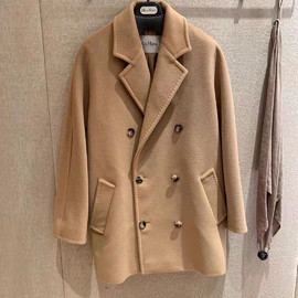 Бежевое короткое пальто Max Mara Ludmilla