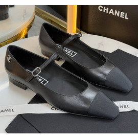 Кожаные балетки черного цвета Chanel
