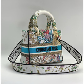 Сумка из текстиля Christian Dior Lady Medium 24 см