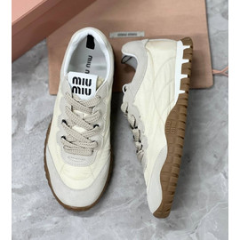 Женские кроссовки Miu Miu Tyre молочные