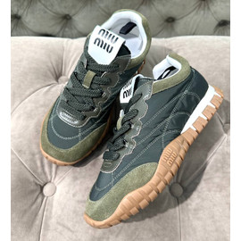 Женские кроссовки Miu Miu Tyre оливковые