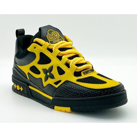 Мужские кроссовки Louis Vuitton Trainer желтые с черным
