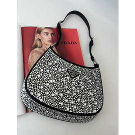 Женская сумка Prada Cleo с камнями