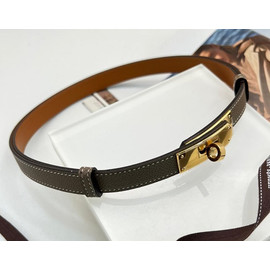 Женский кожаный ремень Hermes серый