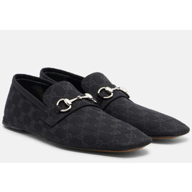 Женские лоферы из текстиля Gucci Ragazzo черные Женские лоферы из текстиля Gucci Ragazzo черные