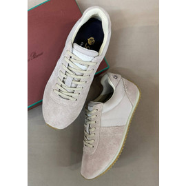 Женские кроссовки из замши Loro Piana Fast Walk бежевые