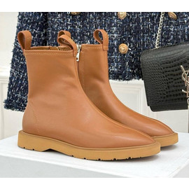 Кожаные коричневые ботинки Celine Flow Zipped Кожаные коричневые ботинки Celine Flow Zipped