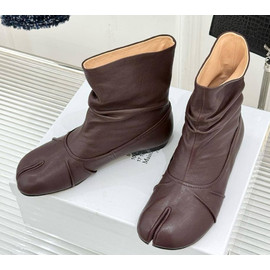 Коричневые кожаные ботильоны Maison Margiela