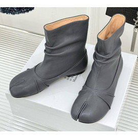 Серые кожаные ботильоны Maison Margiela
