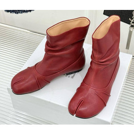 Коричневые кожаные ботильоны Maison Margiela