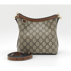 Женская сумка-ведро Gucci GG Emblem Small бежевая