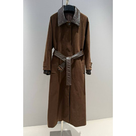 Коричневый плащ Bottega Veneta Коричневый плащ Bottega Veneta