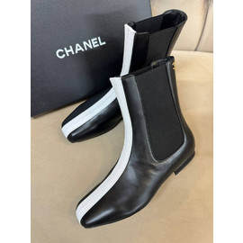 Женские кожаные челси Chanel черные Женские кожаные челси Chanel черные