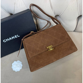 Коричневая замшевая сумка Chanel Flap Bag Large Коричневая замшевая сумка Chanel Flap Bag Large