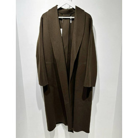 Темно-коричневое женское пальто с поясом Max Mara