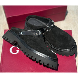 Мюли из замши Gucci Horsebit черные