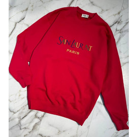 Женский красный свитшот Saint Laurent