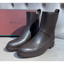 Женские кожаные ботинки Loro Piana Kilda шоколадные Женские кожаные ботинки Loro Piana Kilda шоколадные