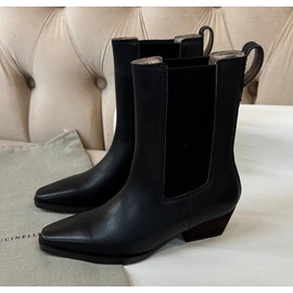 Кожаные ботильоны Brunello Cucinelli черные