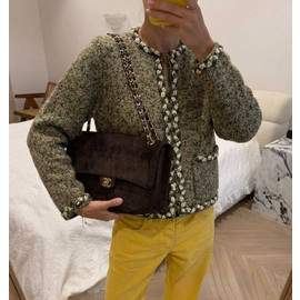 Женский оливковый кардиган Chanel