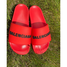 Женские шлепанцы Balenciaga красные
