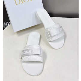 Женские шлепанцы Christian Dior белые