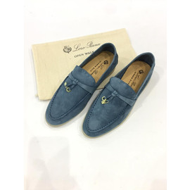 Женские лоферы Loro Piana Open Walk голубые